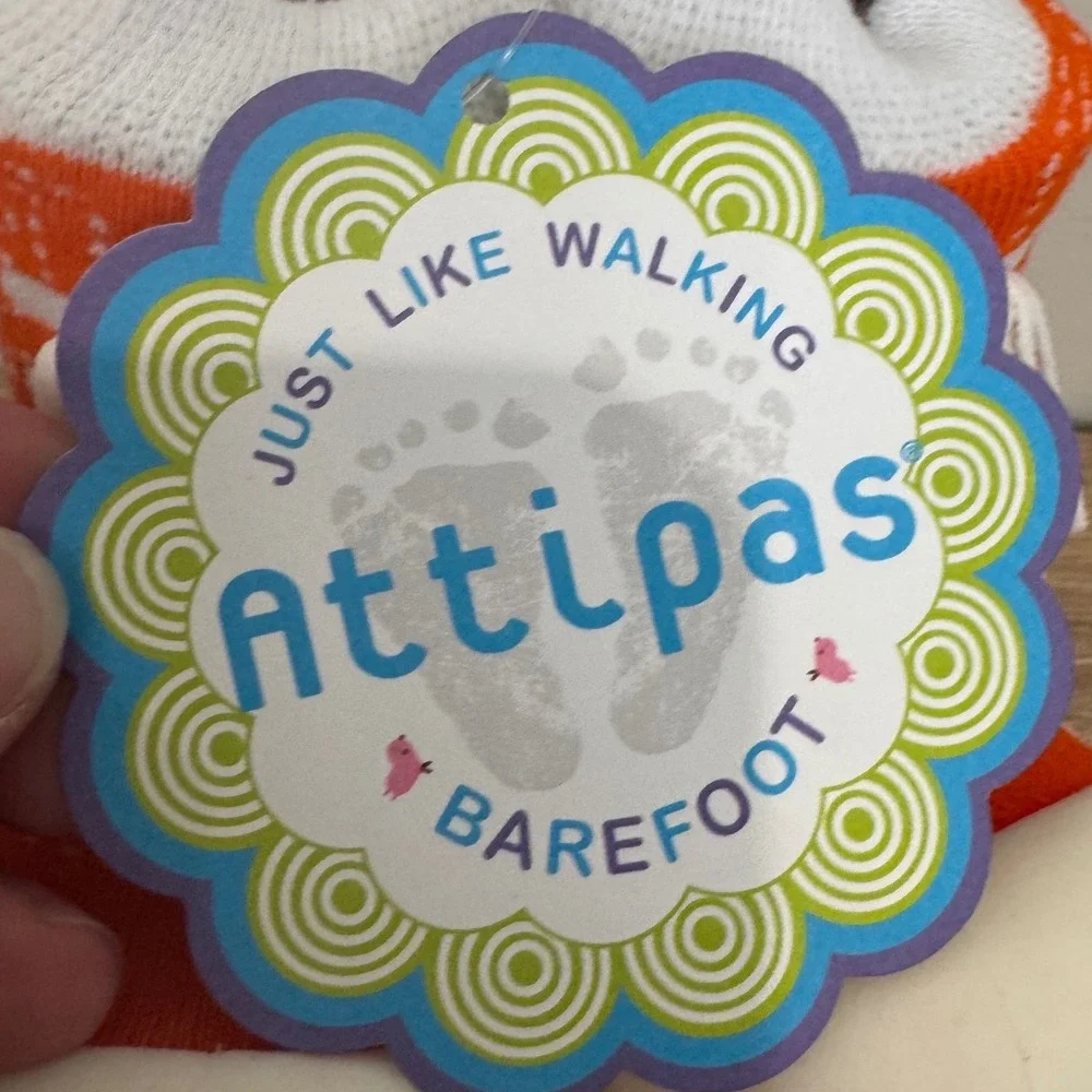 NWT Attipas Baby Walking Size 3.5 Shoes Orange High‎ Top Crib Shoes 3 - 12 month
